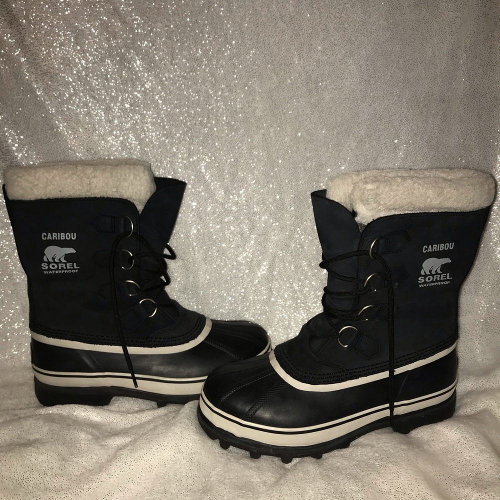 Sorel Caribou Black Snow Boots